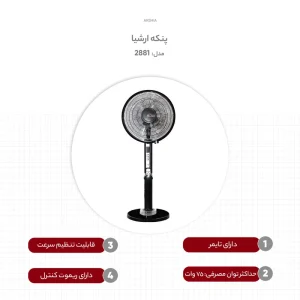 مزایا و معایب پنکه ارشیا مدل 2881